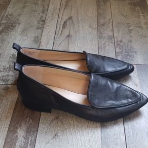franco sarto studio pointed toe leather loafer